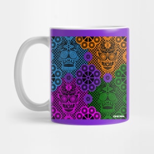 wall of death with a smile in picnic paper art ecopop tribal zentangle Mug